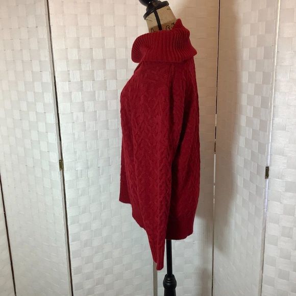 89th & madison red turtleneck sweater size 1X - Picture 5 of 9